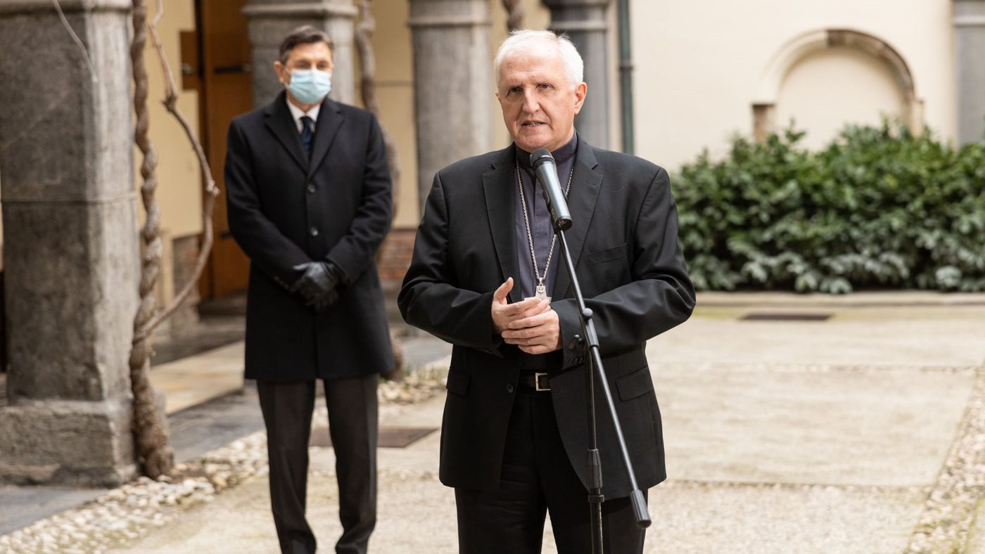 PAHOR, ZORE (2)1 <strong>Srečanje</strong> nadškofa <em>Stanislava Zoreta</em> in predsednika <em>Boruta Pahorja</em>