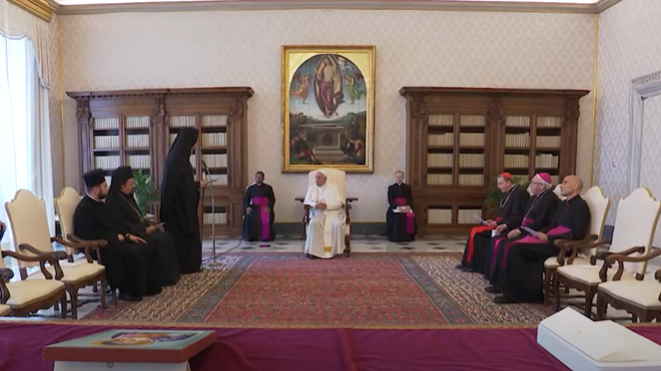 Papež sprejel <em>delegacijo</em> <strong>carigrajskega ekumenskega patriarhata</strong>