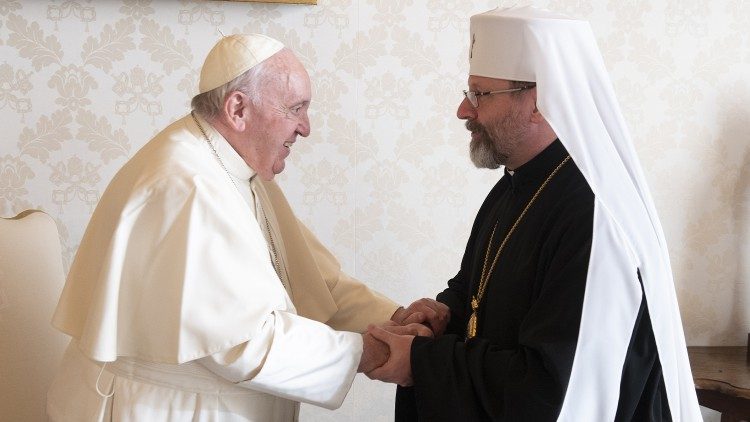 <em>Nadškof Ševčuk v Vatikanu:</em> <strong>Krik ukrajinskega ljudstva prinesti v središče krščanstva</strong>