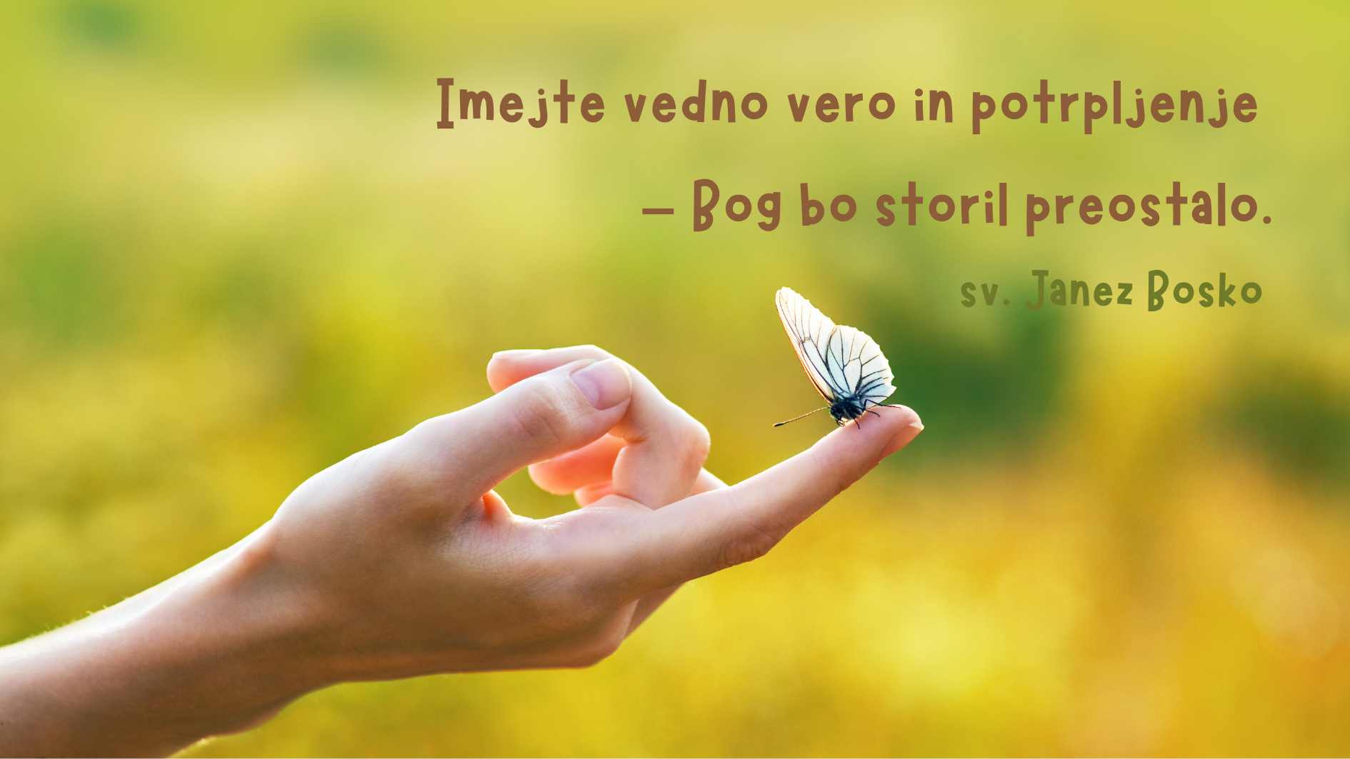 Imejte <strong>vedno</strong> <em>vero in potrpljenje…</em>