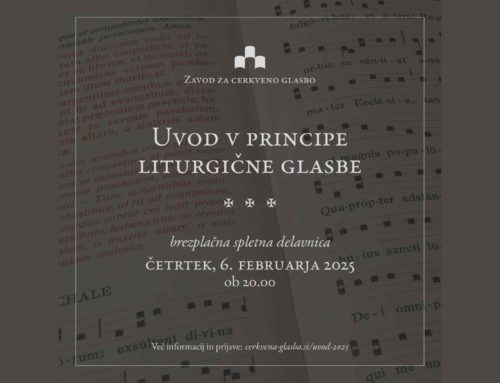 Vabilo na spletno delavnico Uvod v principe liturgične glasbe