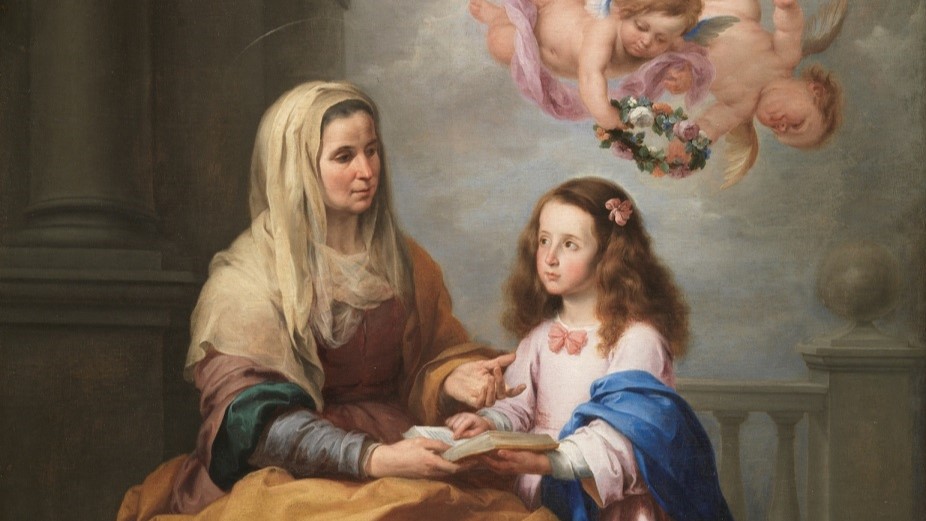 Bartolome_murillo-ana_y_la_virgen (wikipedia) Čudovit <strong>slavospev</strong> iz 15. stoletja <em>v čast sv. Ani</em>