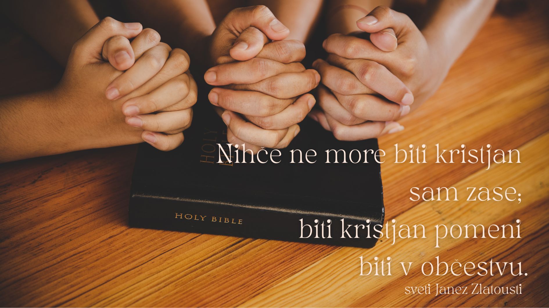 <strong>Nihče</strong> ne more biti <em>kristjan sam zase…</em>