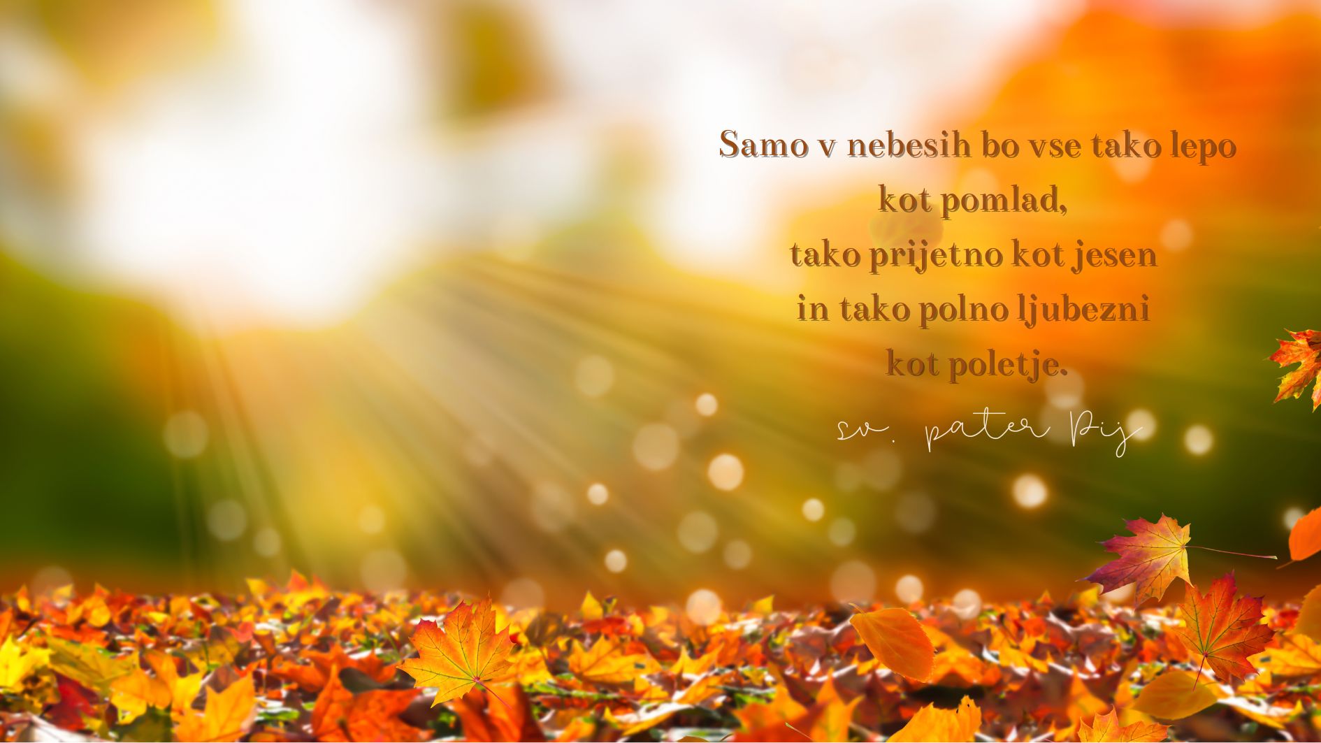 <em>Samo</em> v <strong>nebesih</strong> bo…