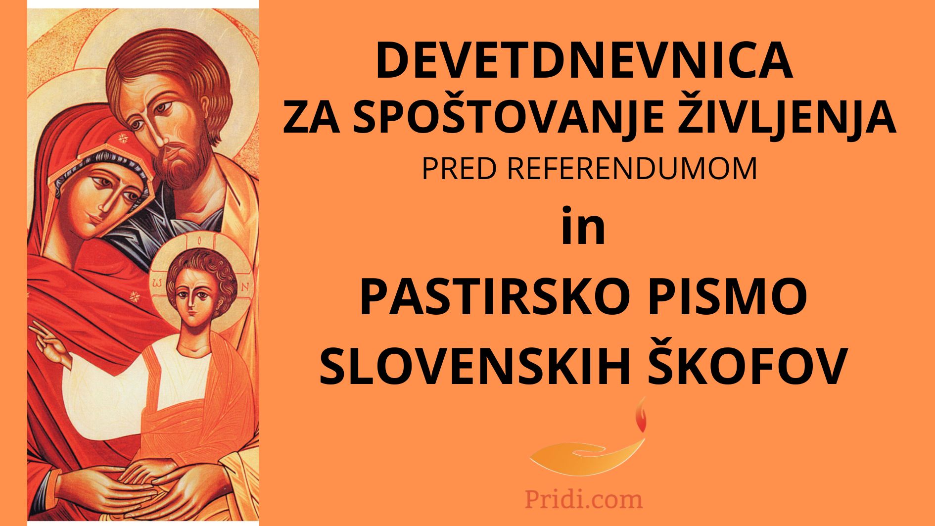 <strong>Devetdnevnica za spoštovanje življenja</strong> in <strong>pastirsko pismo slovenskih škofov</strong>