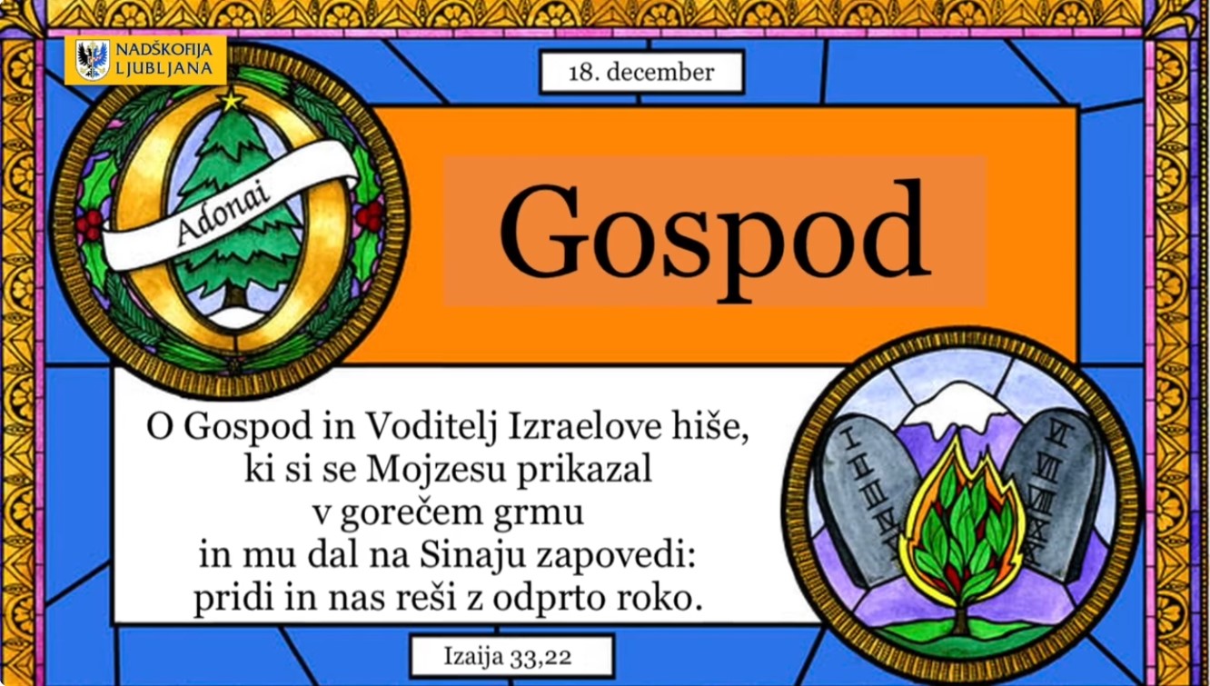 O-antifona na <strong>četrtek, 18. decembra</strong>: <em>O Gospod in voditelj – reši nas!</em>