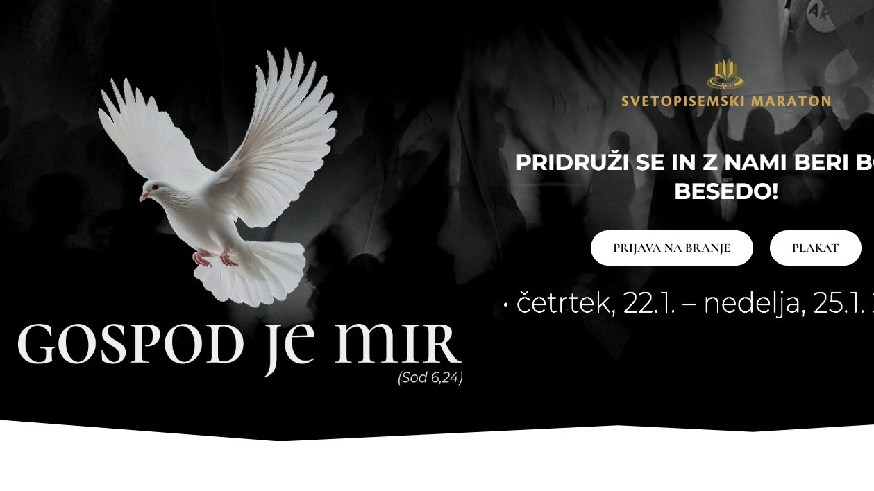 <strong>Svetopisemski maraton</strong> 2026: <em>Gospod je mir</em>