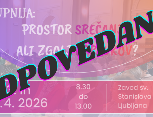 Nujno obvestilo: odpovedani srečanji za člane ŽPS in pastoralne sodelavce